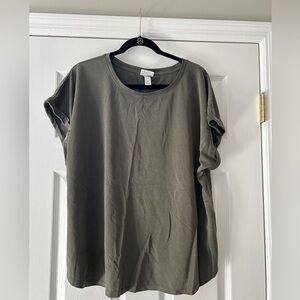 Ava & viv womens tshirt - cuffed short sleeves - 2xl